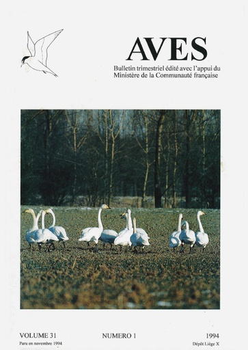 [PUBLI_AVES_1994_31/1] Revue Aves N°31/1