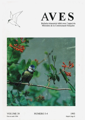 [PUBLI_AVES_1993_30/3-4] Revue Aves N°30/3-4