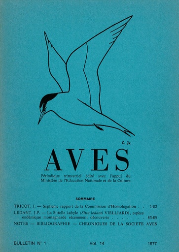 [PUBLI_AVES_1977_14/1] Revue Aves N°14/1