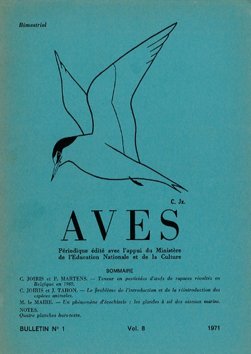 [PUBLI_AVES_1971_8/1] Revue Aves N°8/1