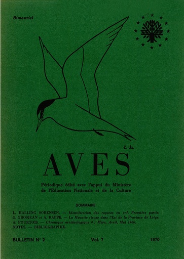 [PUBLI_AVES_1970_7/2] Revue Aves N°7/2