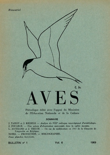 [PUBLI_AVES_1969_6/1] Revue Aves N°6/1